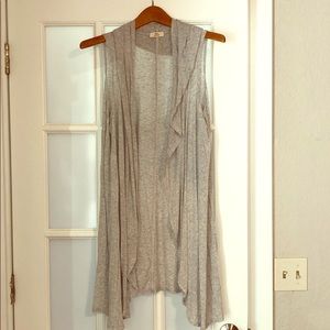 Cozy Hooded Grey lightweight open tunic